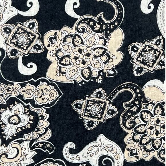 Cynthia Rowley Black White Linen Blend Embellished Neckline Tank Top Large - Picture 4 of 10